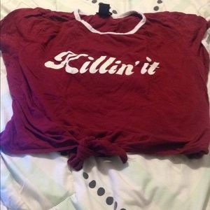 "Killings it" crop top
